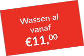 Wassen al vanaf €7,00